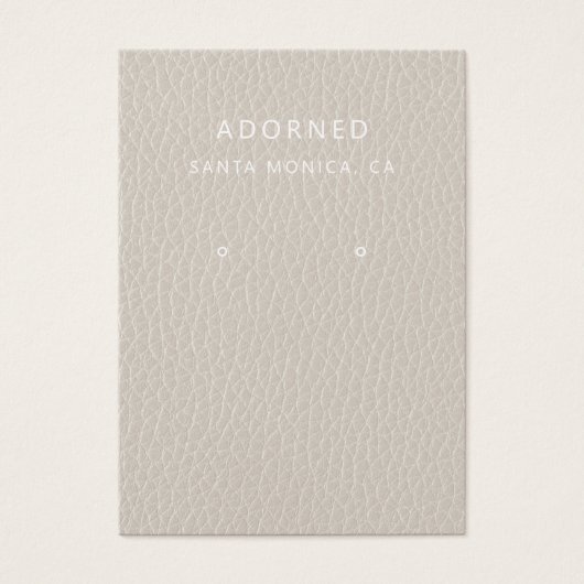 Faux lederen chique oorbel display Kaart (Voorkant)