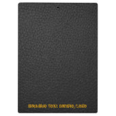 Faux lederen design Zwart-geel Professional Klembord (Achterkant)