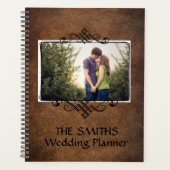 Faux lederen foto bruiloft planner (Voorkant)