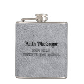 Faux lederen grijs Afstuderen cadeau Heupfles (Voorkant)