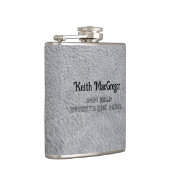 Faux lederen grijs Afstuderen cadeau Heupfles (Rechts)