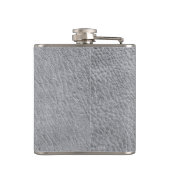 Faux lederen grijs Afstuderen cadeau Heupfles (Achterkant)