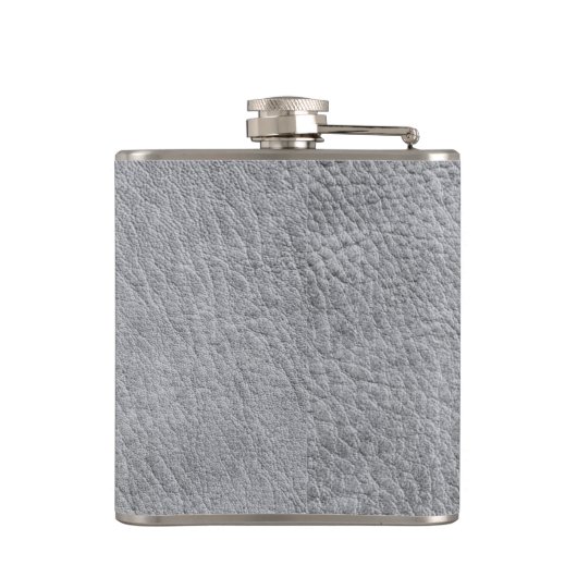 Faux lederen grijs Afstuderen cadeau Heupfles (Achterkant)