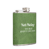 Faux lederen groen Afstuderen cadeau Heupfles (Rechts)