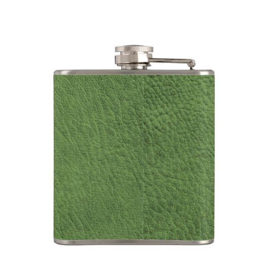 Faux lederen groen Afstuderen cadeau Heupfles (Achterkant)