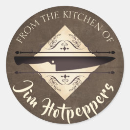 Faux lederen koks mes uit de keuken van label