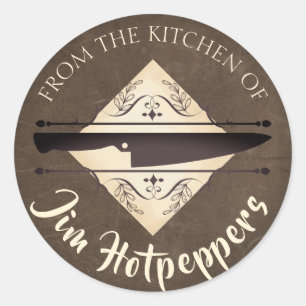 Faux lederen koks mes uit de keuken van label