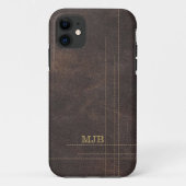 Faux-lederen Mannen met moderne titels Case-Mate iPhone Case (Achterkant)