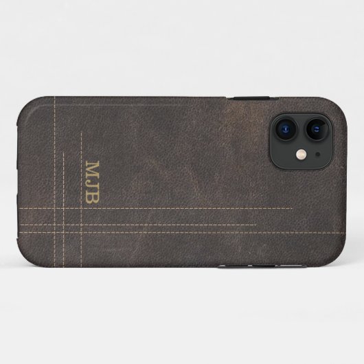 Faux-lederen Mannen met moderne titels Case-Mate iPhone Case (Achterkant (horizontaal))