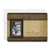 Faux lederen perkament Foto Memorial Service