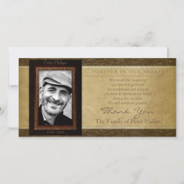 Faux lederen perkament Foto Sympathy Bedankt