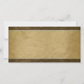 Faux lederen perkament Foto Sympathy Bedankt (Achterkant)