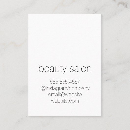 Faux lederen print visitekaartje (Achterkant)