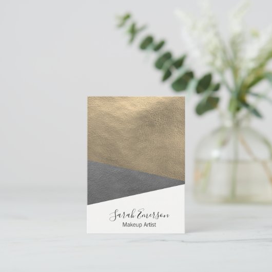 Faux lederen print visitekaartje