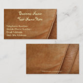 Faux lederen rustieke stijl Visitekaartjes (Voorkant / Achterkant)