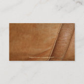 Faux lederen rustieke stijl Visitekaartjes (Achterkant)