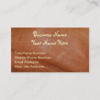 Faux lederen rustieke stijl Visitekaartjes