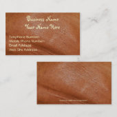 Faux lederen rustieke stijl Visitekaartjes (Voorkant / Achterkant)