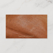 Faux lederen rustieke stijl Visitekaartjes (Achterkant)