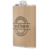 Faux lederen vinyl verpakte kolf heupfles (Links)