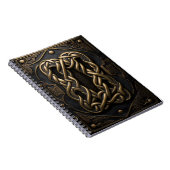 Faux leer en metaal notitieboek (Rechterzijde)