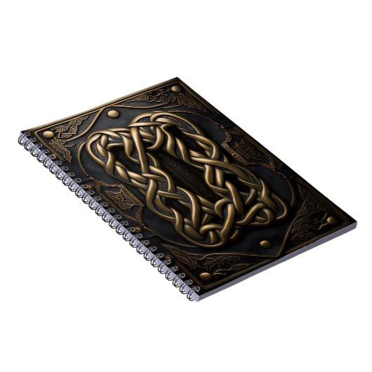 Faux leer en metaal notitieboek (Rechterzijde)