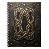 Faux leer en metaal notitieboek (Voorkant)