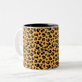 FAUX LEOPARD DIERENPRINT TWEEKLEURIGE KOFFIEMOK (Voorkant links)