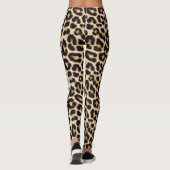 Faux Leopard Fur Beauful Spots Pattern Leggings (Achterkant)