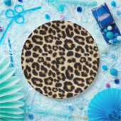 Faux Leopard Fur Party Papieren Bordje (Feest)