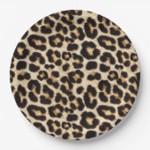 Faux Leopard Fur Party Papieren Bordje (Voorkant)