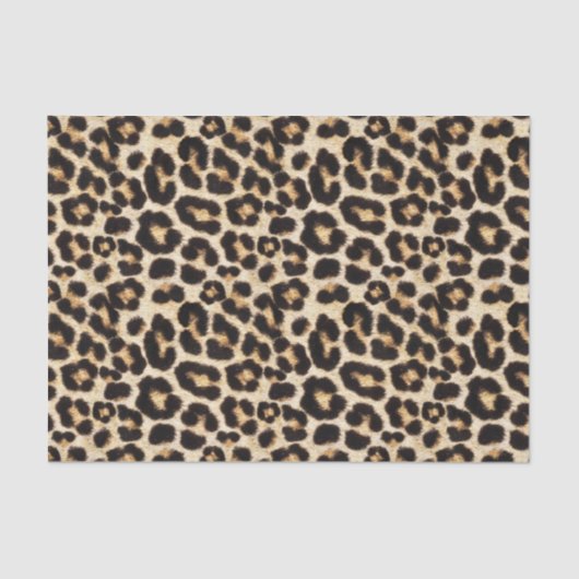 Faux Leopard Fur Pattern Tissuepapier (Voorkant)