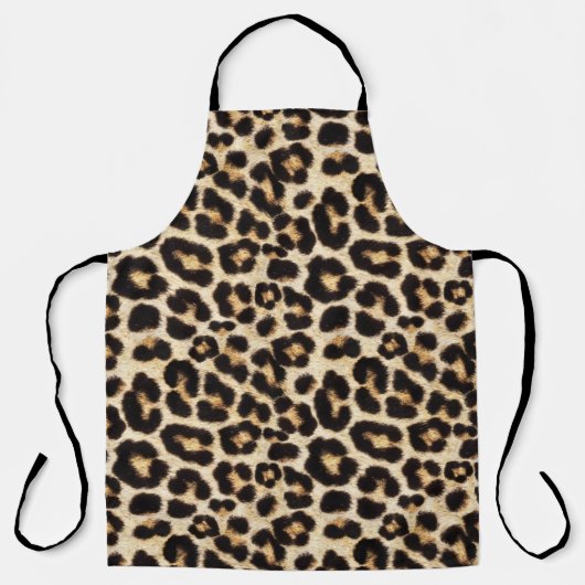 Faux Leopard Fur Pattern | Wilde katten Schort (Voorkant)