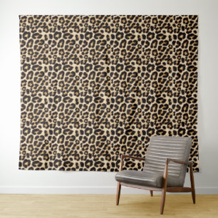 Faux Leopard Fur Pattern Wilde katten Wandkleed