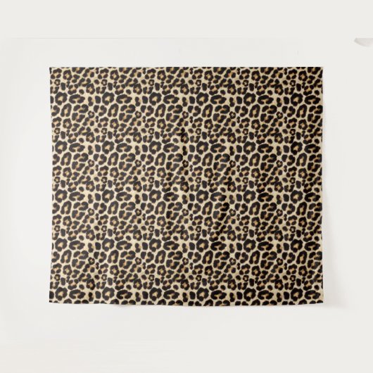 Faux Leopard Fur Pattern | Wilde katten Wandkleed (Voorkant (horizontaal))