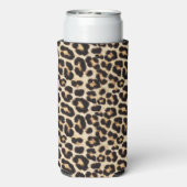 Faux Leopard Fur Seltzer Blikjeskoeler (Seltzer Achterkant)