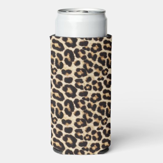 Faux Leopard Fur Seltzer Blikjeskoeler (Seltzer Achterkant)