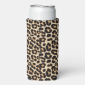 Faux Leopard Fur Seltzer Blikjeskoeler (Seltzer Voorkant)