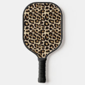 Faux Leopard Fur Snazzy Pickleball Paddle (Achterkant)
