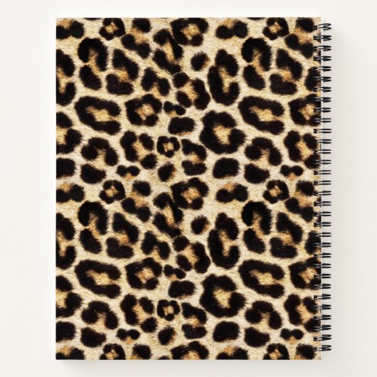 Faux Leopard Fur Wilde Cat Notitieboek (Achterkant)