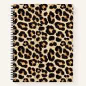 Faux Leopard Fur Wilde Cat Notitieboek (Voorkant)