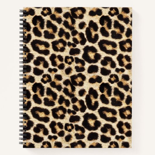 Faux Leopard Fur Wilde Cat Notitieboek (Voorkant)