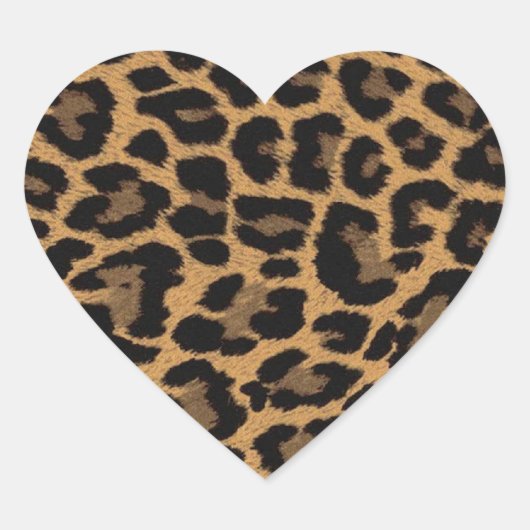 faux leopard hart sticker (Voorkant)