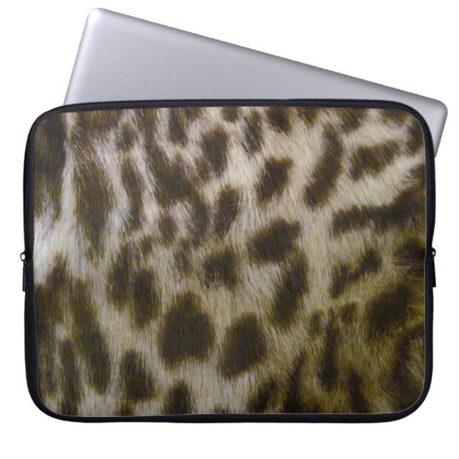 Faux Leopard-laptophoes Laptop Sleeve (Voorkant)