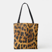 Faux Leopard Skin All Over Print Canvas tas (Achterkant)