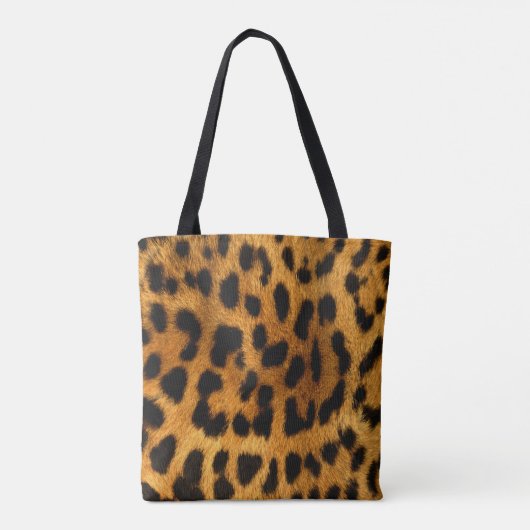 Faux Leopard Skin All Over Print Canvas tas (Achterkant)