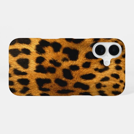 Faux Leopard Skin iPhone 16 Hoesje (Achterkant horizontaal)