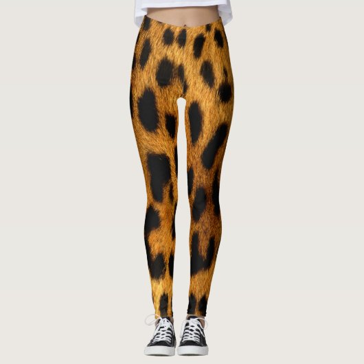 Faux Leopard Skin Leggings (Voorkant)
