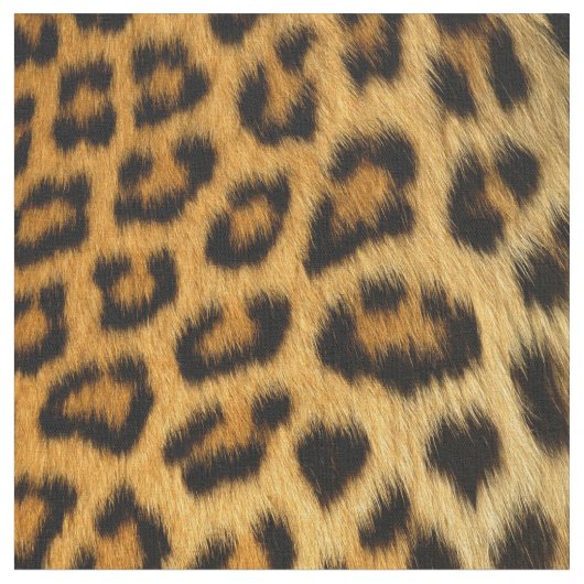 Faux Leopard Spots Fur Stof (Close Up)