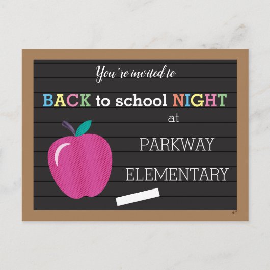 Faux Letter Board Back-to-School Night Briefkaart (Voorkant)